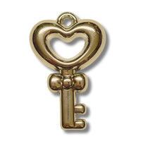 137 - Clé pendentif, CCB doré