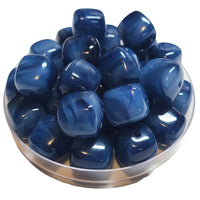 92- Ice Cube Glaçon, Cobalt marbré