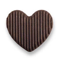 10 - Cœur cannelé gros trou, Chocolat mat