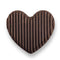 10 - Cœur cannelé gros trou, Chocolat mat