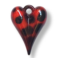 13 - Pendentifs Cœurs LOVE², 30MM - Rouge léopard