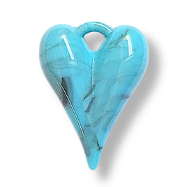 17 - Pendentifs Cœurs LOVE², 26MM - Turquoise marbré