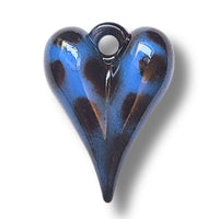 18 - Pendentifs Cœurs LOVE², 30MM - Bleu léopard