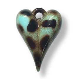 19 - Pendentifs Cœurs LOVE², 30MM - Pacific léopard