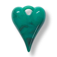 20 - Pendentifs Cœurs LOVE², 26MM - Vert pin marbré