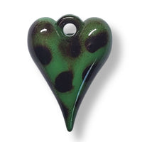 21 - Pendentifs Cœurs LOVE², 30MM - Vert léopard