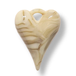 22 - Pendentifs Cœurs LOVE², 26MM - Nougat marbré