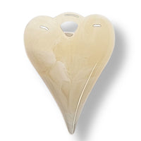 2 - Pendentifs Cœurs LOVE², 26MM - Champagne marbré