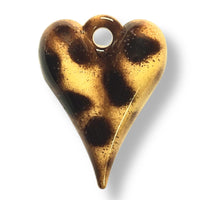 5 - Pendentifs Cœurs LOVE², 30MM - Mangue léopard