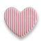 5 - Cœur cannelé gros trou, Marshmallow mat