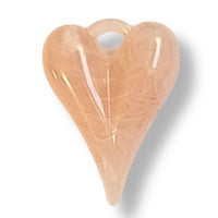 7 - Pendentifs Cœurs LOVE², 26MM - Roses des sables marbré