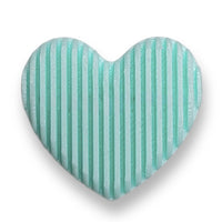 7 - Cœur cannelé gros trou, Pacific pastel mat