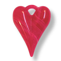 9 - Pendentifs Cœurs LOVE², 26MM - Fuchsia marbré
