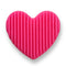 11 - Cœur cannelé gros trou, Rose néon