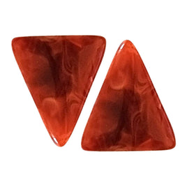 10- Khéops triangle à 2 trous, Cornaline marbré