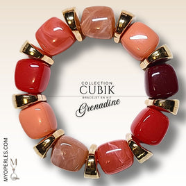 Kit bracelet  - Collection Cubik - Grenadine