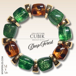 Kit bracelet  - Collection Cubik - Deep Forest