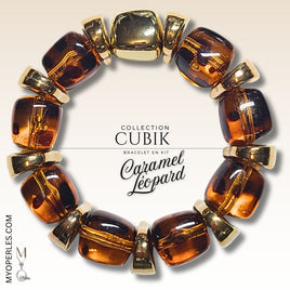Kit bracelet  - Collection Cubik - Caramel Léopard