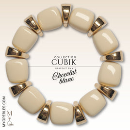 Kit bracelet  - Collection Cubik - Chocolat blanc