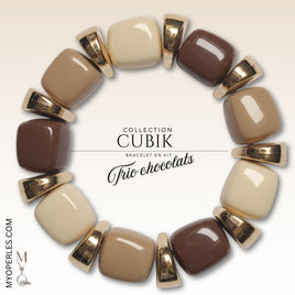 Kit bracelet  - Collection Cubik - Trio chocolats