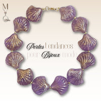 18 - Perle coquillage, Caramel marbré