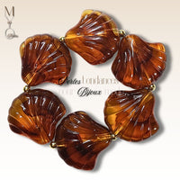 18 - Perle coquillage, Caramel marbré