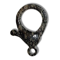 43F - Fermoir mousqueton, Design motif Marbre noir