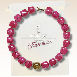 Collier Ice cube Framboise