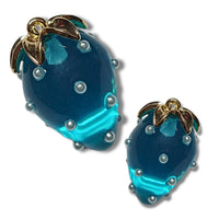 Breloques fraises, turquoise, Réf GOUR-23