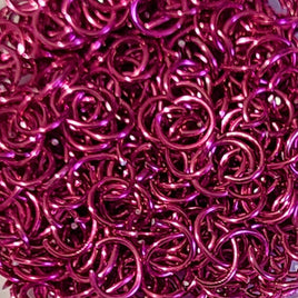 8MM -Anneaux en aluminium, Fuchsia Réf AP15 x 50pcs