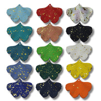 34 -Pendentif Ginkgo Splatter, Citron mat