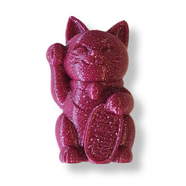 22- Chat chanceux Neko, Glitter Framboise
