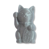 19- Chat chanceux Neko, Glitter Argent