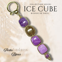 37 - Ice Cube Glaçon, Violette marbré