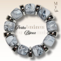 58- Ice Cube Glaçon, Blanc marbré