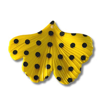 3 -Pendentif Ginkgo à pois, Citron