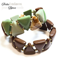 51- Khéops triangle à 2 trous, Glitter Mordoré