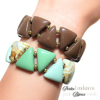 51- Khéops triangle à 2 trous, Glitter Mordoré