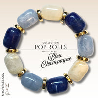 Kit bracelet  - Collection POP Rolls - Bleu & Champagne