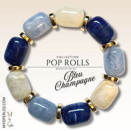 Kit bracelet  - Collection POP Rolls - Bleu & Champagne