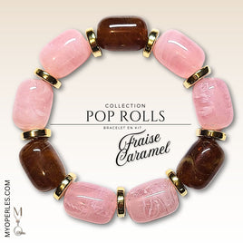 Kit bracelet  - Collection POP Rolls - Fraise & Caramel