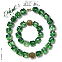Kit bracelet & collier - Collection Ice cubes - Menthe