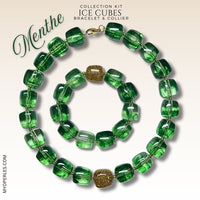 Kit bracelet & collier - Collection Ice cubes - Menthe
