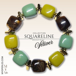 Kit bracelet  - Collection SquareLine - Vétiver