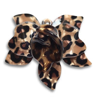 4 - Pendentif grande Fleur 50MM - Léopard