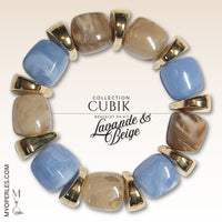Kit bracelet  - Collection Cubik - Lavande & Beige
