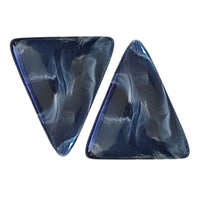 4- Khéops triangle à 2 trous, Bleu Marine marbré