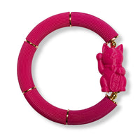 Bracelet Chat chanceux Neko, Fuchsia