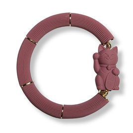 Bracelet Chat chanceux Neko, Rose Ancien