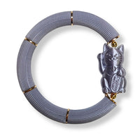 Bracelet Chat chanceux Neko, Gris Clair